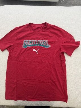 Puma Portugal Red Graphic Crewneck Tee